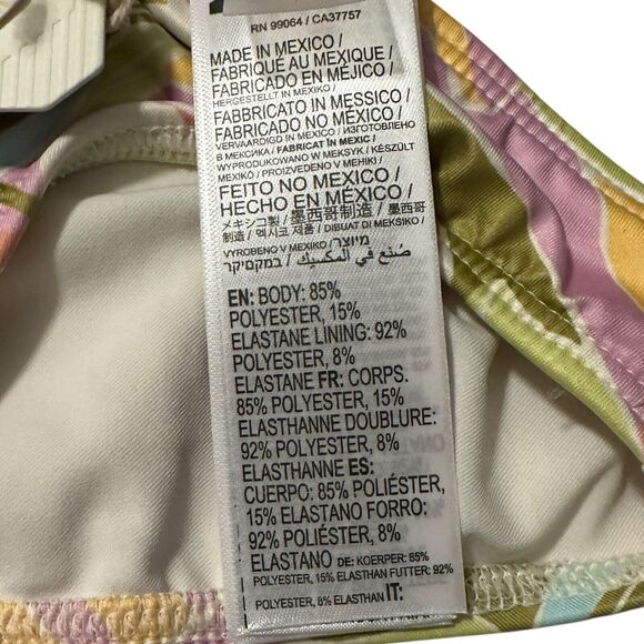 Billabong Girls 7 Tropic Crush Reversible Square Crop Bikini Sustainable NWT - Picture 7 of 8